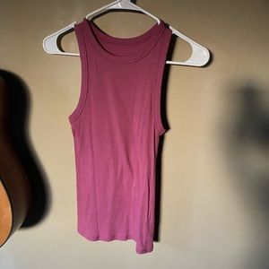 A New Day ribbed berry colored high neck tank